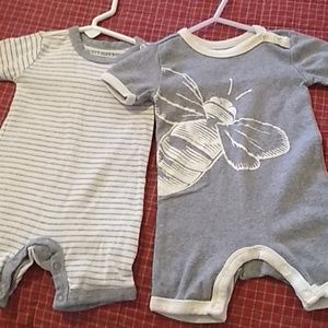 👶🐝Burt's Bees Organic Rompers